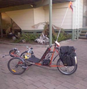 Homebuilt electric assist trike.