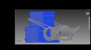 3D CAD mockup of frame braces, motor and